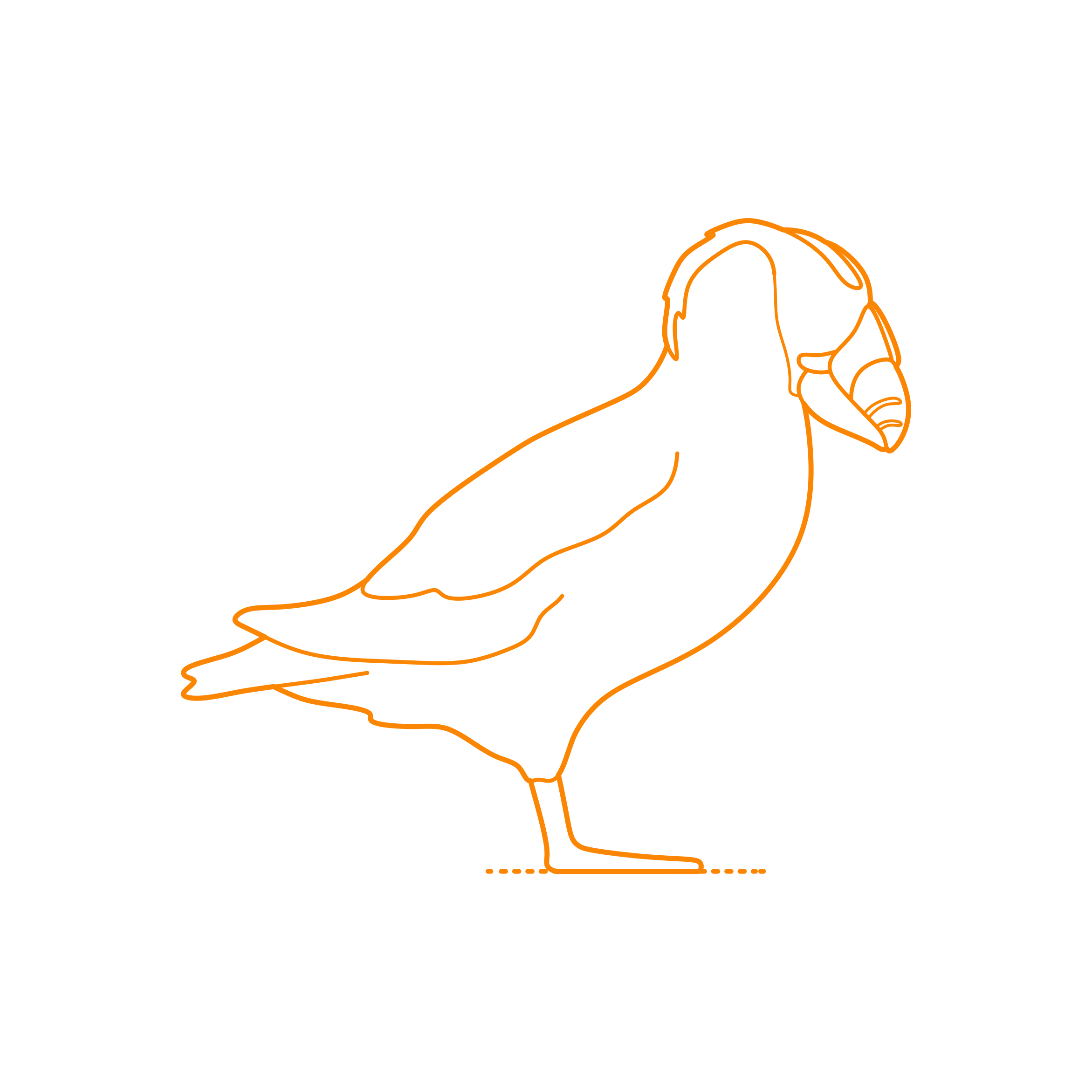 Animals Seabirds Tufted Puffin Stencil Svg Design File Free Vectors